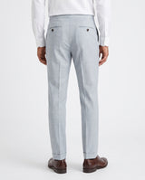 Capri Pleated Side-Tab Trouser - Light Silver Grey view 4