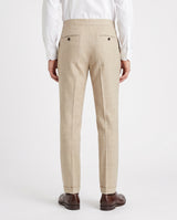 Capri Pleated Side-Tab Trouser - Oatmeal view 5