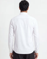Fermo Non-Iron Stretch Long Sleeve Shirt - White view 3