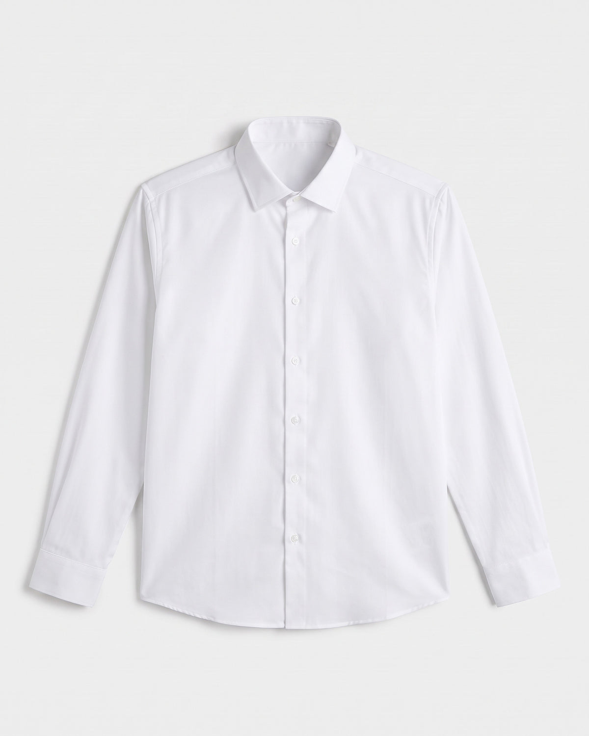 Fermo Non-Iron Stretch Long Sleeve Shirt - White