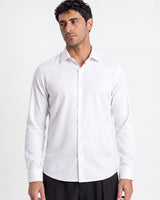 Fermo Non-Iron Stretch Long Sleeve Shirt - White view 1