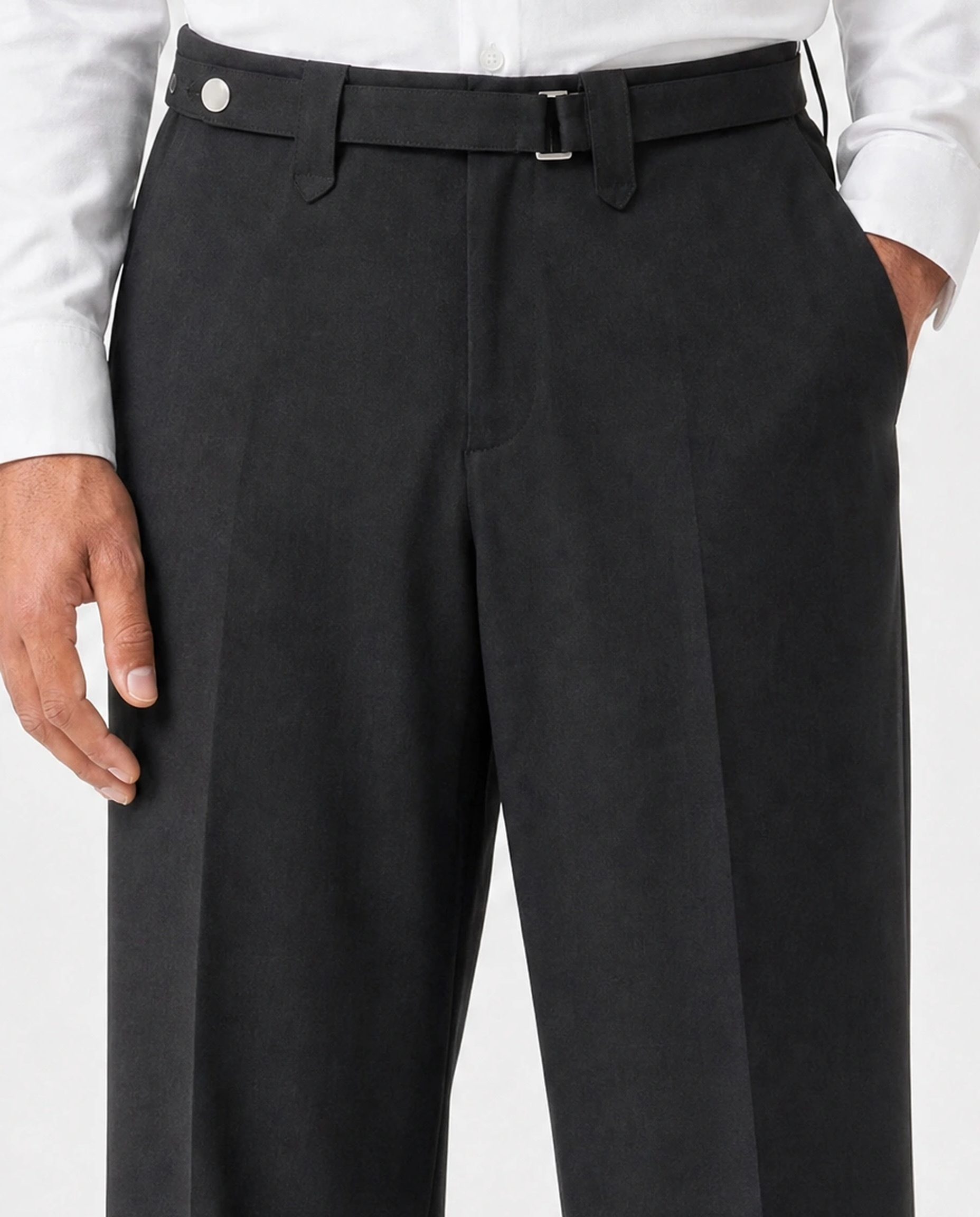 Wide-Leg Trousers, Charcoal